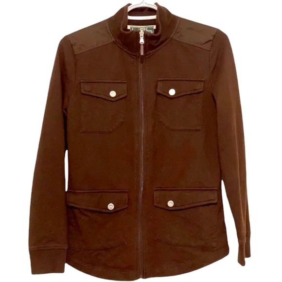 Ralph Lauren Couture Shacket | Zip-up Jacket, Chocolate Brown | Size S - Picture 1 of 4